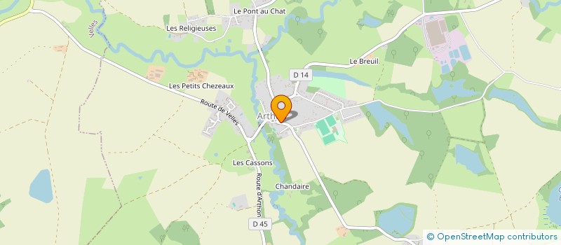 localisation de l'entreprise LE STADE à ARTHON