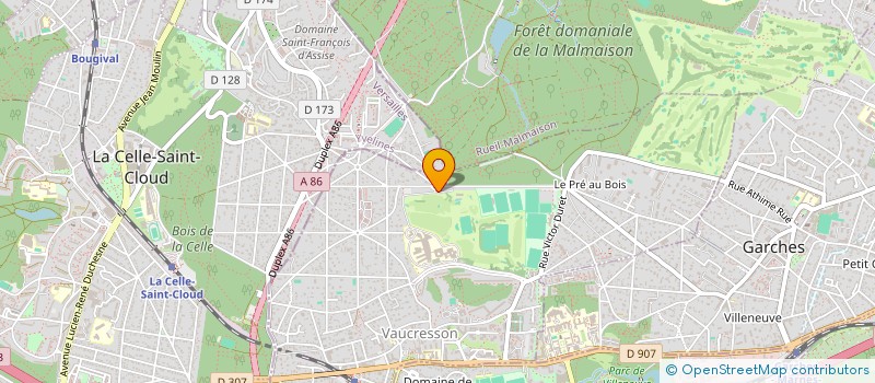 localisation de l'entreprise LE STADE FRANCAIS OMNISPORTS HARAS LUPIN  VAUCRESSON