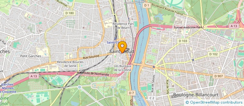 localisation de l'entreprise LE STADE FRANCAIS TENNIS FAISANDERIE à SAINT CLOUD