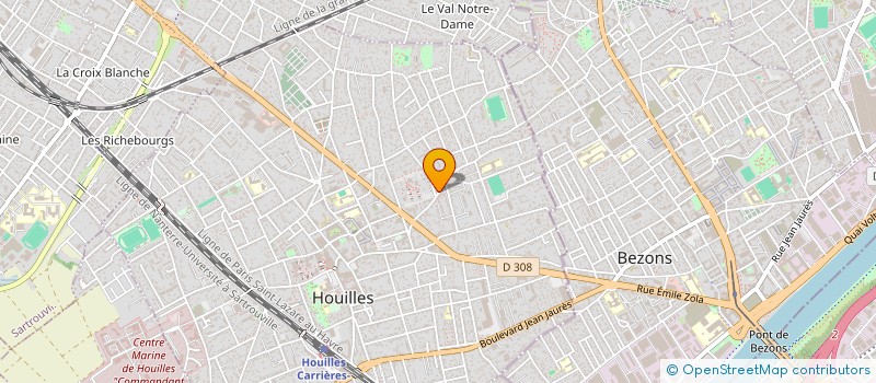 localisation de l'entreprise LE STALINGRAD  HOUILLES