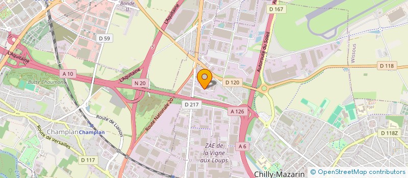 localisation de l'entreprise LE STANDING  CHILLY-MAZARIN