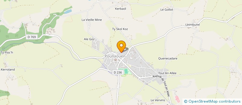 localisation de l'entreprise LE STAR LIGHT à POULLAOUEN