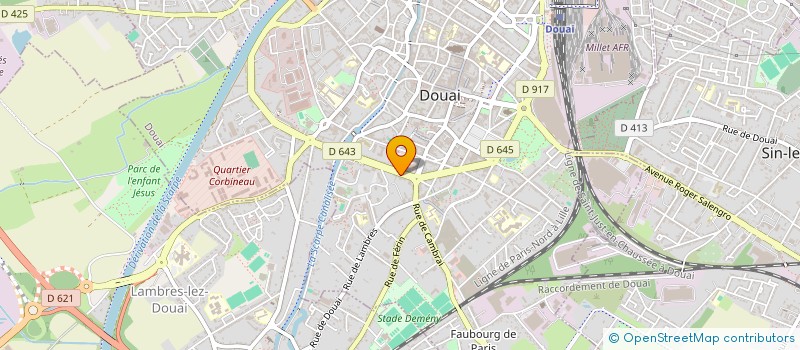 localisation de l'entreprise LE STERNE à DOUAI