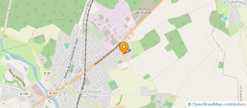 localisation de l'entreprise LE STOCKAGE FLORENTAIS à SAINT-FLORENT-SUR-CHER