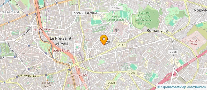 localisation de l'entreprise LE STORE PARISIEN à LES LILAS