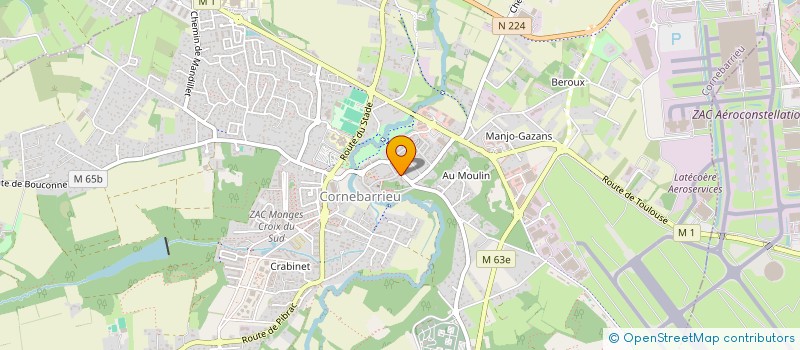 localisation de l'entreprise LE STRAPONTIN  CORNEBARRIEU