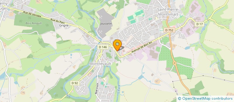localisation de l'entreprise LE STUDIO à MONTREVAULT-SUR-EVRE
