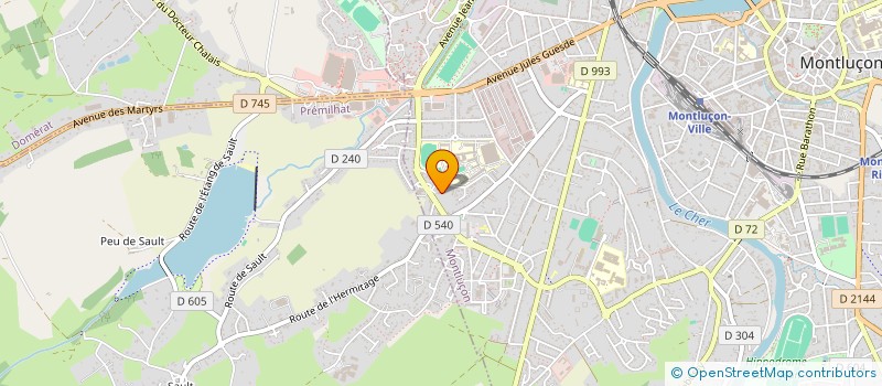 localisation de l'entreprise LE STUDIO K à MONTLUCON