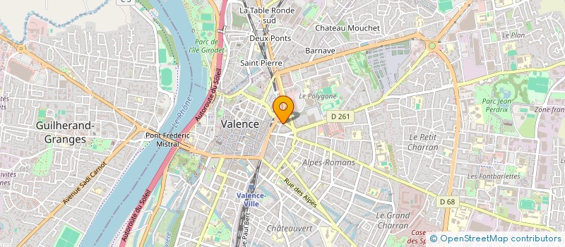 localisation de l'entreprise LE STUDIO PILATES CORINNE GONCALVES  VALENCE