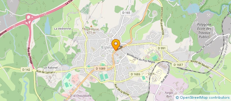 localisation de l'entreprise LE SULKY  EGLETONS