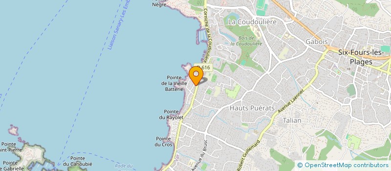 localisation de l'entreprise LE SUN BEACH  SIX-FOURS-LES-PLAGES