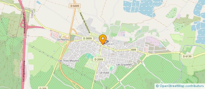 localisation de l'entreprise LE SUN'S SNACK à SIGEAN