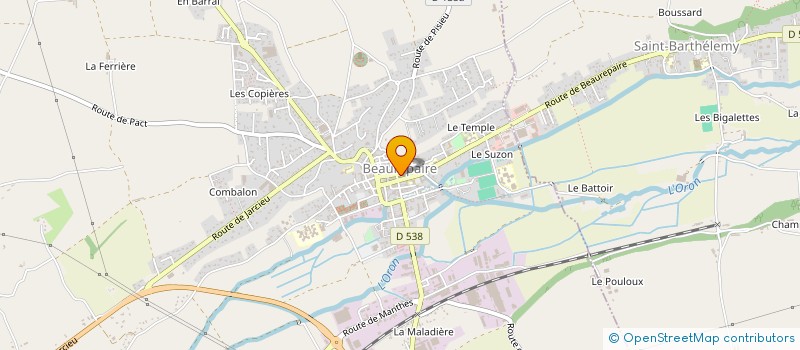 localisation de l'entreprise LE SUZON  BEAUREPAIRE