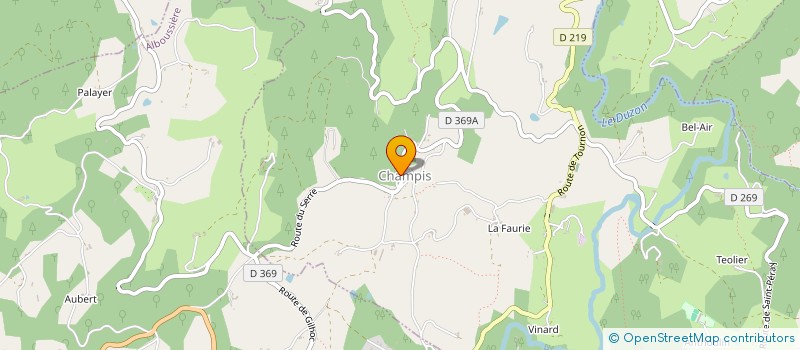 localisation de l'entreprise LE SYCOMORE  CHAMPIS