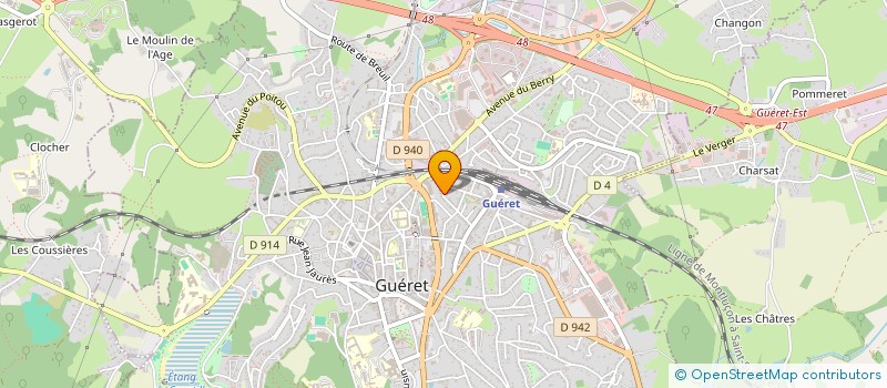 localisation de l'entreprise LE SYNDICAT DE LA BOUCHERIE CHARCUTERIE TRAITEUR DE LA CREUSE  GUERET