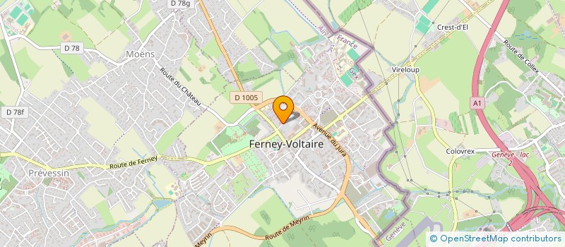 localisation de l'entreprise LE SYNDICAT DES COPROPRIETAIRES DU CRET D'EAU ET DU SALEVE à FERNEY-VOLTAIRE