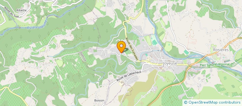 localisation de l'entreprise LE SYNDICAT DU DOMAINE DES TERRASSES DES ESCOULS  JOYEUSE