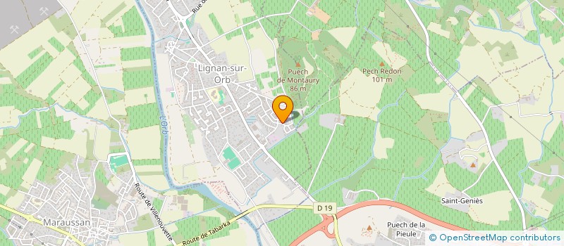 localisation de l'entreprise LE TABAC DE MONTAURY  LIGNAN-SUR-ORB