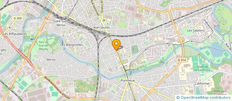 localisation de l'entreprise LE TABLIER DE JAURES  LE MANS