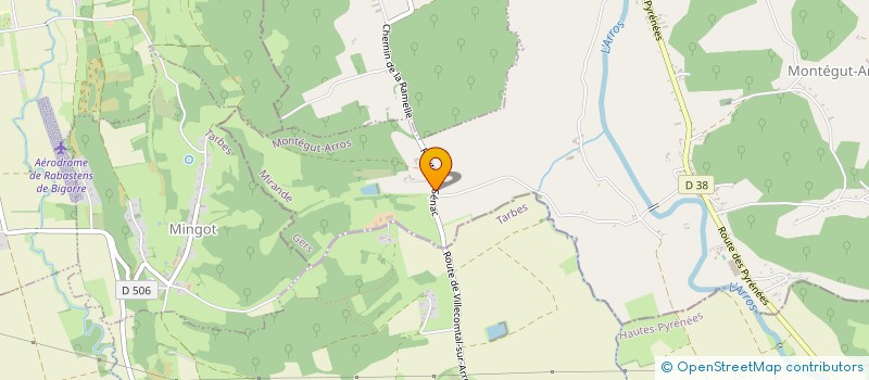 localisation de l'entreprise LE TALEMELIER  MONTEGUT-ARROS
