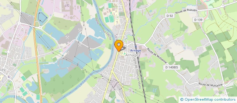 localisation de l'entreprise LE TANDEM à ARNAGE