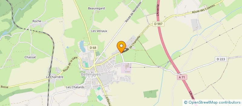 localisation de l'entreprise LE TAVAILLON DE L'ALLIER à BELLENAVES