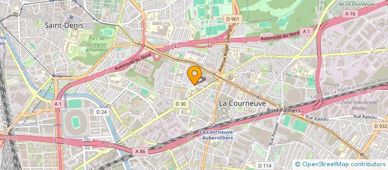 localisation de l'entreprise LE TAXIPARISIEN à LA COURNEUVE