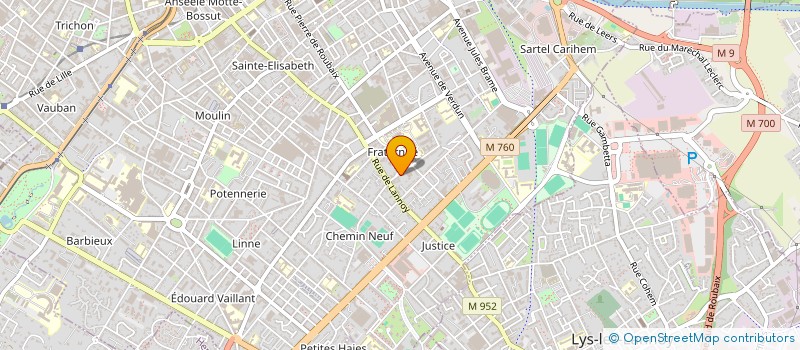 localisation de l'entreprise LE TEAM ROUBAIX COMPETITION  ROUBAIX