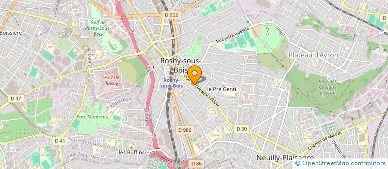localisation de l'entreprise LE TEATRALALA à ROSNY-SOUS-BOIS