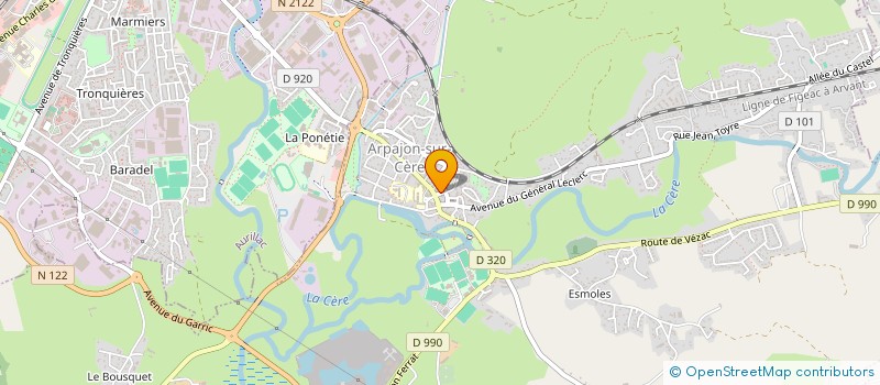 localisation de l'entreprise LE TEINCHURIER à ARPAJON-SUR-CERE