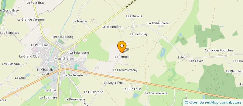 localisation de l'entreprise LE TEMPLE à MANTHELAN