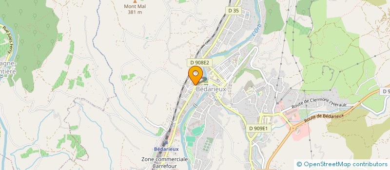 localisation de l'entreprise LE TEMPLE  BEDARIEUX