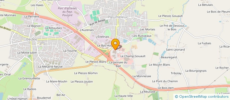 localisation de l'entreprise LE TEMPLE DE LA BEAUTE à PLEUMELEUC