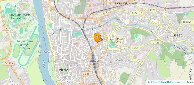 localisation de l'entreprise LE TEMPLE DU SPORT à VICHY
