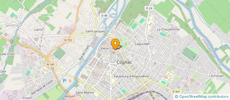 localisation de l'entreprise LE TEMPS D'UN FROMAGE à COGNAC