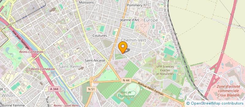 localisation de l'entreprise LE TEMPS D'UNE BULLE  REIMS