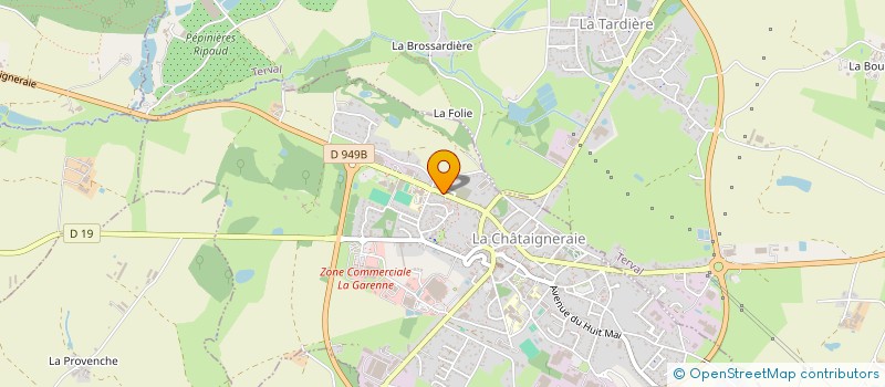 localisation de l'entreprise LE TEMPS D'UNE COUPE  LA CHATAIGNERAIE