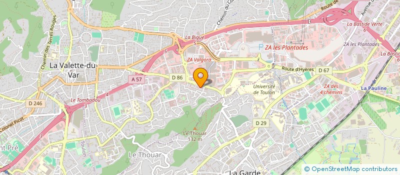 localisation de l'entreprise LE TEMPS D'UNE PAUSE à LA VALETTE-DU-VAR