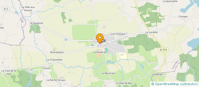 localisation de l'entreprise LE TEMPS DE VIVRE à CONCORET