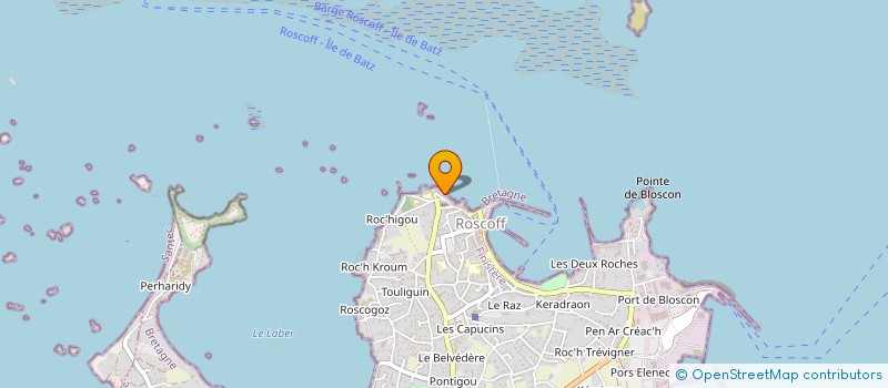 localisation de l'entreprise LE TEMPS DE VIVRE à ROSCOFF