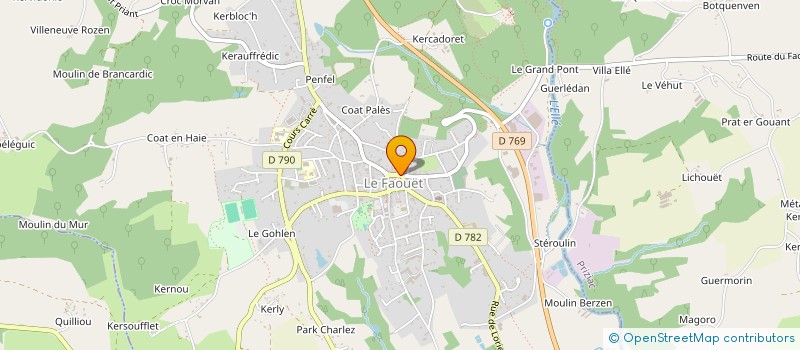 localisation de l'entreprise LE TEMPS DE VIVRE  LE FAOUET