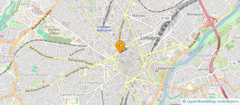 localisation de l'entreprise LE TEMPS DES MARQUES à LIMOGES