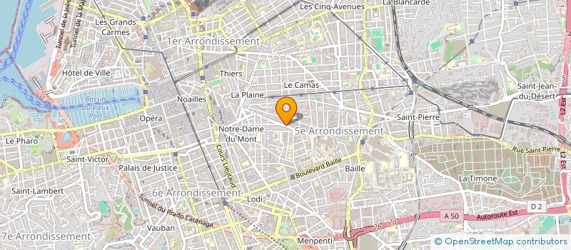 localisation de l'entreprise LE TEMPS DES MEUBLIERS à MARSEILLE