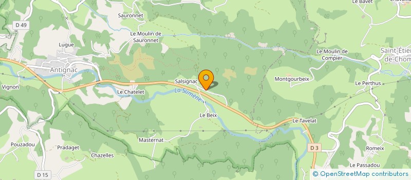 localisation de l'entreprise LE TEMPS DU FRENE à ANTIGNAC