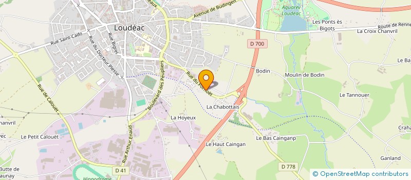 localisation de l'entreprise LE TENAFF INDUSTRIE à LOUDEAC