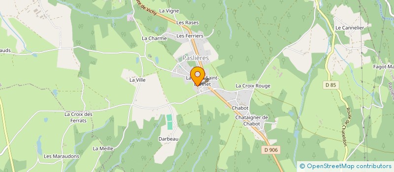 localisation de l'entreprise LE TENNIS DE LA CHARME à PASLIERES