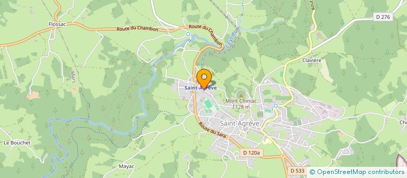 localisation de l'entreprise LE TERMINUS 07  SAINT-AGREVE