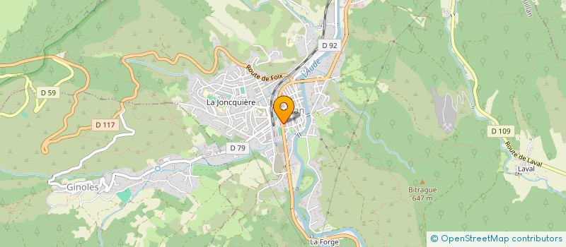 localisation de l'entreprise LE TERMINUS  QUILLAN