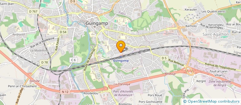 localisation de l'entreprise LE TERMINUS à GUINGAMP