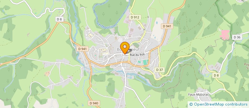 localisation de l'entreprise LE TERMINUS  BOURGANEUF